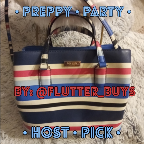 kate spade Handbags - 👜HP👜Kate Spade Striped Medium Satchel Crossbody